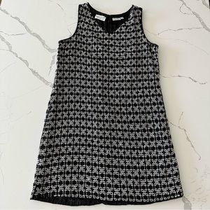 Vintage Black and White Beaded Cocktail Dress